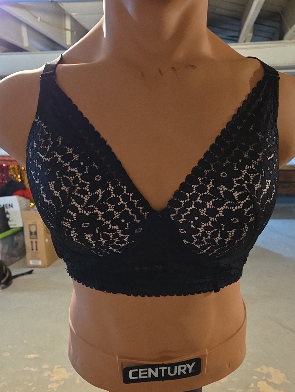 Valentina Black Floral Lace Bralette